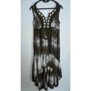 Venus Hi-Low Tie-Dye & Lace Dress - Women's Size‎ M -  Tiered, Flowy Boho Style